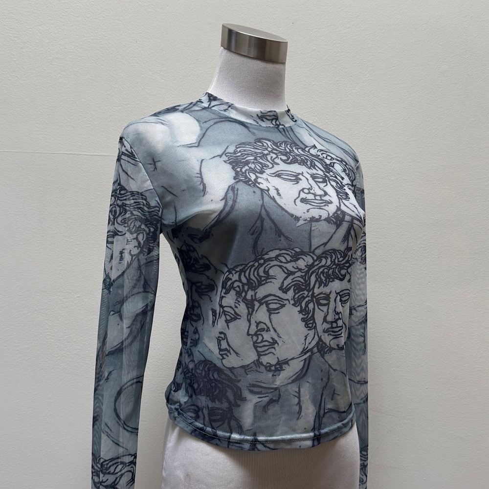 Artsy Mesh Long Sleeve Top